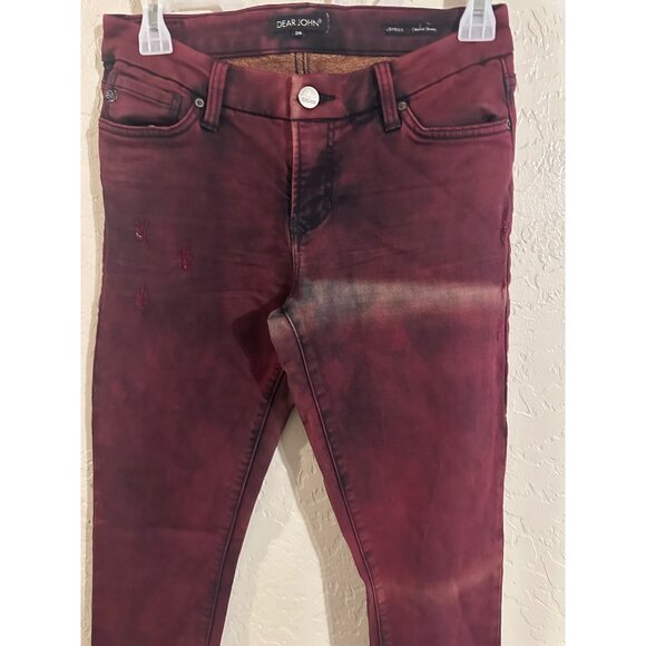 Dear John Red Washed Joyrich Comfort Skinny Jeans - Picture 5 of 10